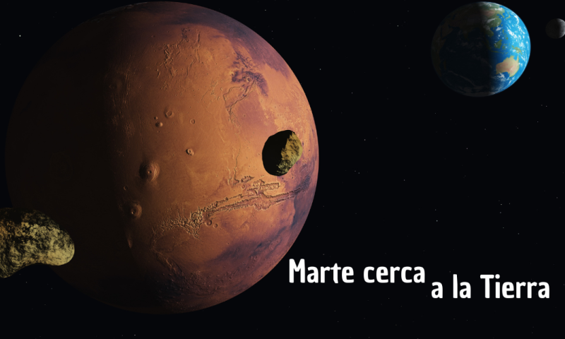 Marte cerca a la Tierra