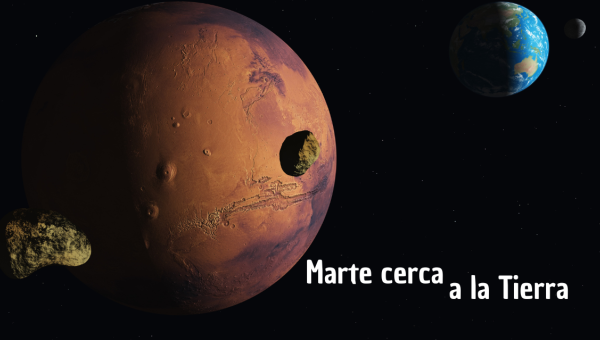 Marte cerca a la Tierra